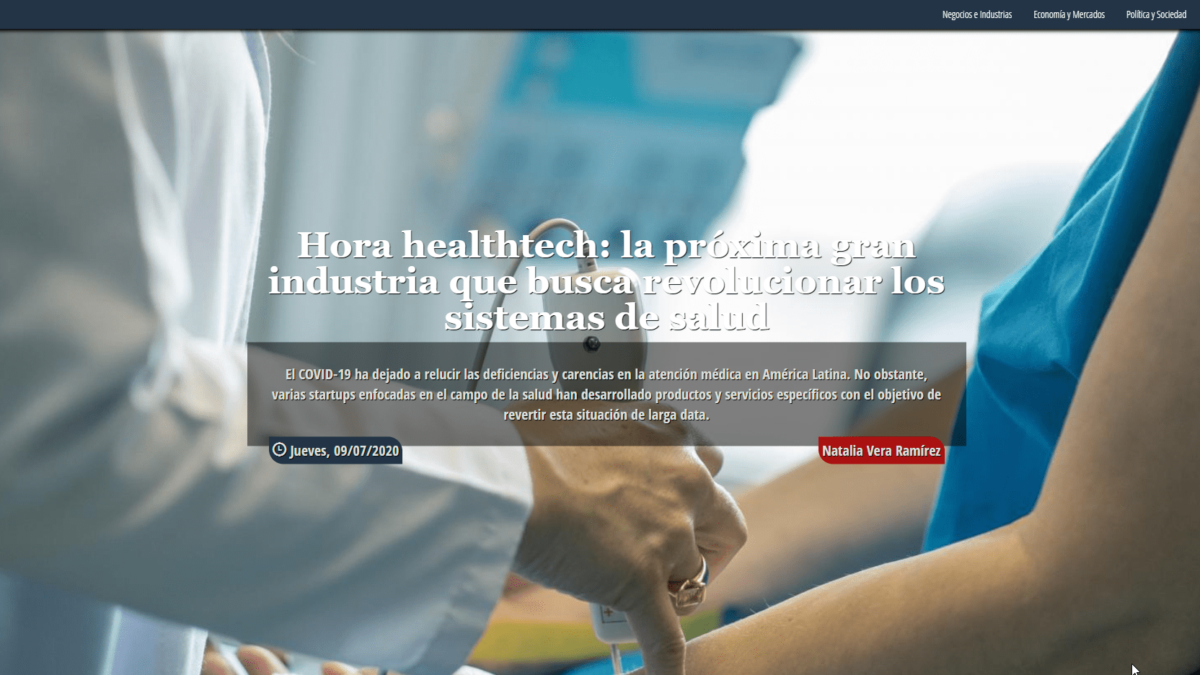 América Economía – Hora healthtech: la próxima gran industria que busca revolucionar los sistemas de salud